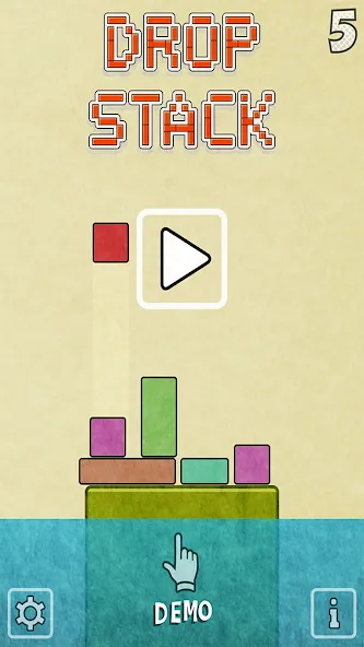 Drop Stack Block Stacking Game (Дроп Стэк блочная игра с укладкой блоков) МОД/Взлом [Бесконечные деньги, Монеты и Мега MOD] Screenshot 1