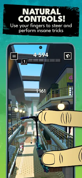 Touchgrind Scooter (Тачгринд Скутер) МОД/Взлом [Много монет, Открытые уровни и Мега MOD] Screenshot 3