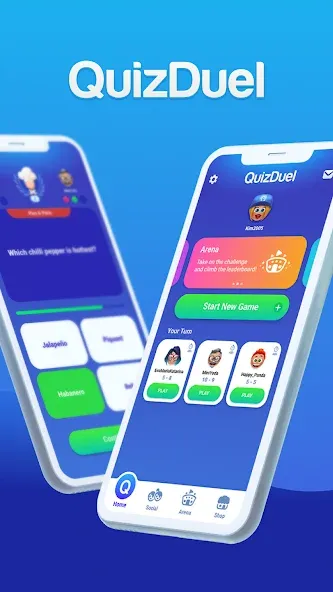 QuizDuel! Quiz & Trivia Game МОД/Взлом [Все открыто, Дополнительные деньги и Меню MOD] Screenshot 1