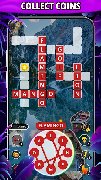 Word connect: word search game МОД/Взлом [Все открыто, Дополнительные деньги и Меню MOD] Screenshot 2