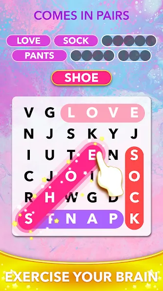 Word Heaps Search - Word Games (Ворд Хипс Срч) МОД/Взлом [Все открыто, Дополнительные деньги и Меню MOD] Screenshot 4