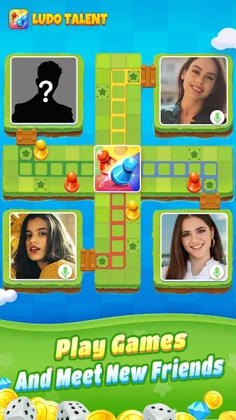 Ludo Talent - Game & Chatroom (Лудо Талент) МОД/Взлом [Деньги, Монеты и Меню MOD] Screenshot 5