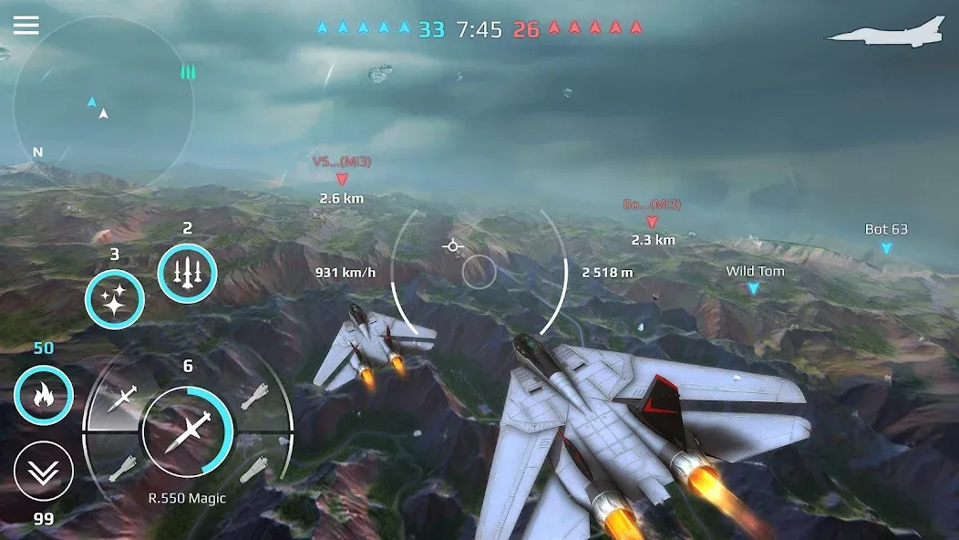 Sky Combat: War Planes Online (Скай Комбат) МОД/Взлом [Меню, Бесконечные монеты и Открытые уровни] Screenshot 4
