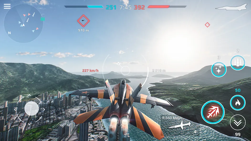 Sky Combat: War Planes Online (Скай Комбат) МОД/Взлом [Меню, Бесконечные монеты и Открытые уровни] Screenshot 5