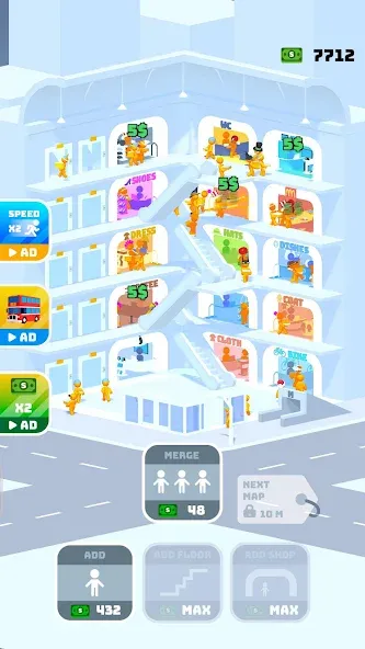 Shopping Mania (Шоппинг Мания) МОД/Взлом [Меню, Бесконечные монеты и Открытые уровни] Screenshot 1
