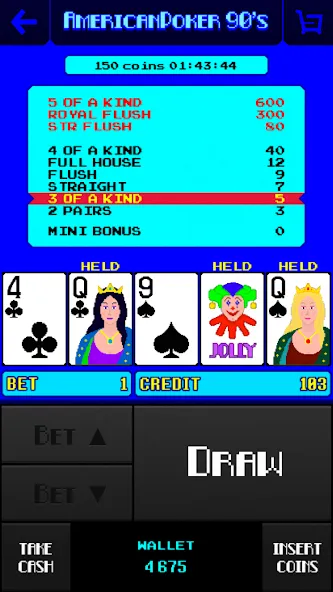 American Poker 90's Casino МОД/Взлом [Все открыто, Дополнительные деньги и Меню MOD] Screenshot 2