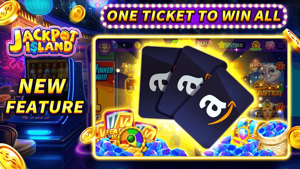 Jackpot Island - Slots Machine (Джекпот Айленд) МОД/Взлом [Деньги, Монеты и Меню MOD] Screenshot 3