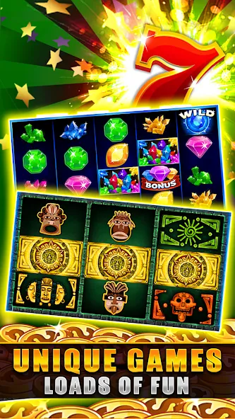 Golden Slots: Casino games (Голден Слотс) МОД/Взлом [Меню, Бесконечные монеты и Открытые уровни] Screenshot 1