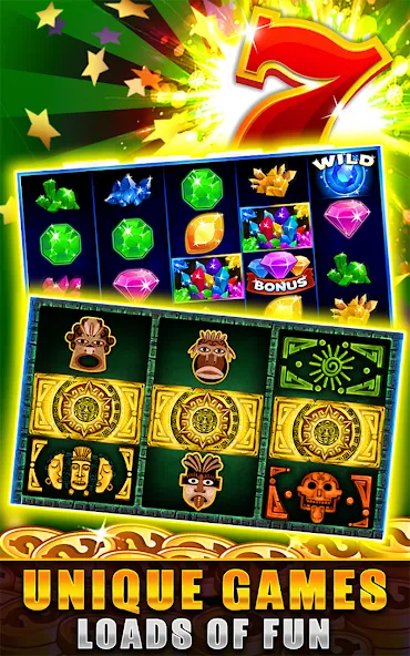 Golden Slots: Casino games (Голден Слотс) МОД/Взлом [Меню, Бесконечные монеты и Открытые уровни] Screenshot 4