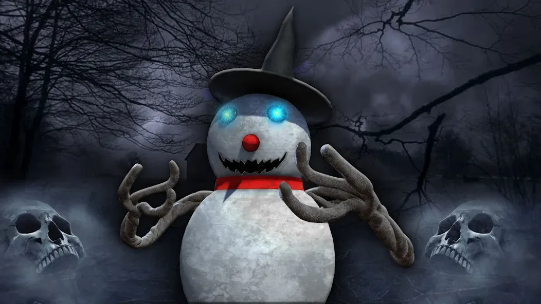 Evil Scary Snowman  Games 3d (Ивил Скари Сноумэн Геймс 3д) МОД/Взлом [Все открыто, Дополнительные деньги и Меню MOD] Screenshot 1