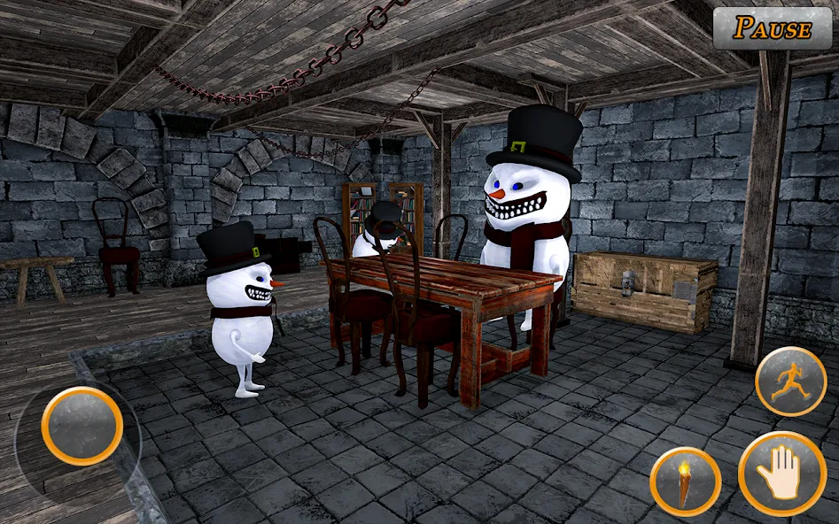 Evil Scary Snowman  Games 3d (Ивил Скари Сноумэн Геймс 3д) МОД/Взлом [Все открыто, Дополнительные деньги и Меню MOD] Screenshot 4