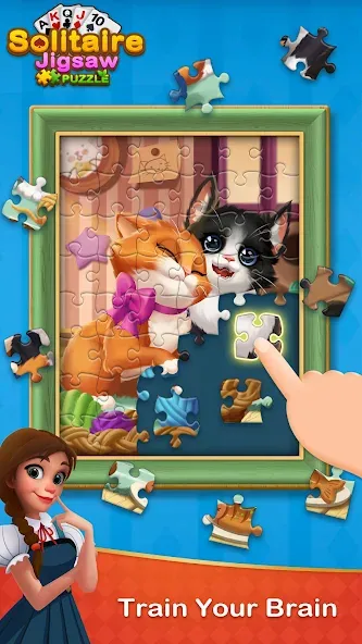 Solitaire Jigsaw Puzzle (Солитер Пазл) МОД/Взлом [Деньги, Монеты и Меню MOD] Screenshot 1