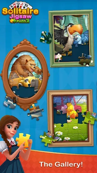 Solitaire Jigsaw Puzzle (Солитер Пазл) МОД/Взлом [Деньги, Монеты и Меню MOD] Screenshot 4