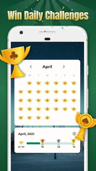 Solitaire - Classic Card Games МОД/Взлом [Все открыто, Дополнительные деньги и Меню MOD] Screenshot 5