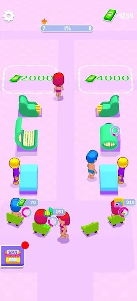 IDLE Spa Salon - 3D Arcade (Айдл Спа Салон) МОД/Взлом [Много монет, Открытые уровни и Мега MOD] Screenshot 2
