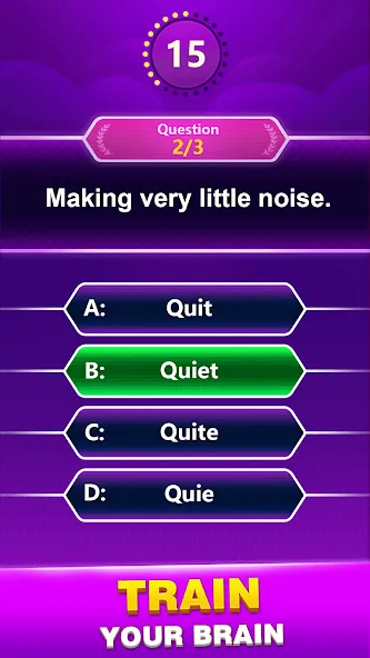 Spelling Quiz - Word Trivia (Спеллинг Квиз) МОД/Взлом [Деньги, Монеты и Меню MOD] Screenshot 2