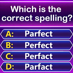 Скачать Взломанная Spelling Quiz - Word Trivia на Андроид (Много подсказок)