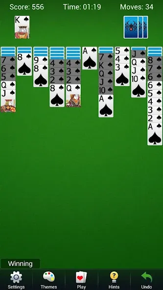 Spider Solitaire - Card Games МОД/Взлом [Много денег, Монет и Все открыто] Screenshot 1
