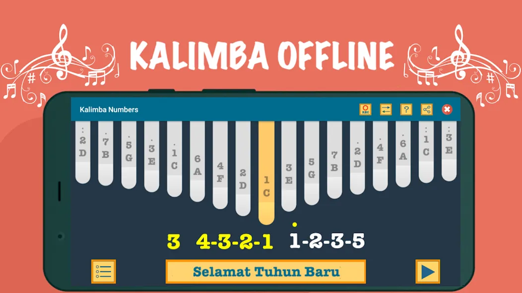 Kalimba App With Songs Numbers (Калимба приложение с песнями и цифрами) МОД/Взлом [Меню, Бесконечные монеты и Открытые уровни] Screenshot 3