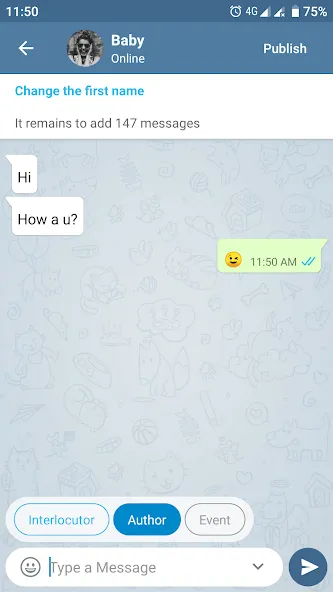 Fake Chat Messenger — TeleFake МОД/Взлом [Деньги, Монеты и Меню MOD] Screenshot 4