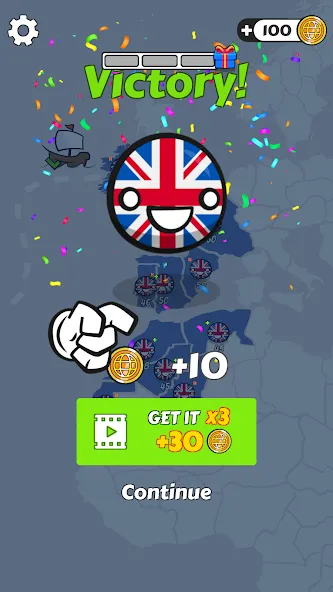 Country Balls: World War (Кантри Болс) МОД/Взлом [Много денег, Монет и Все открыто] Screenshot 5