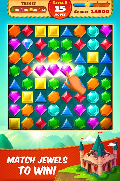 Jewel Empire : Quest & Match 3 МОД/Взлом [Много денег, Монет и Все открыто] Screenshot 1