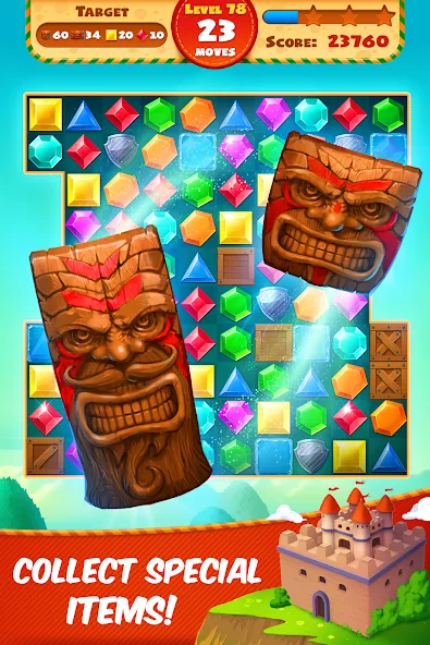 Jewel Empire : Quest & Match 3 МОД/Взлом [Много денег, Монет и Все открыто] Screenshot 2
