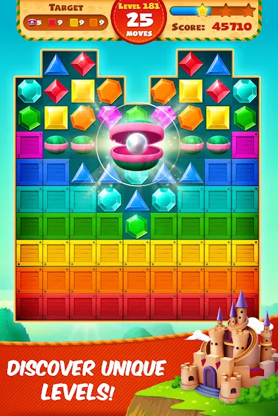 Jewel Empire : Quest & Match 3 МОД/Взлом [Много денег, Монет и Все открыто] Screenshot 3