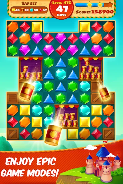 Jewel Empire : Quest & Match 3 МОД/Взлом [Много денег, Монет и Все открыто] Screenshot 5