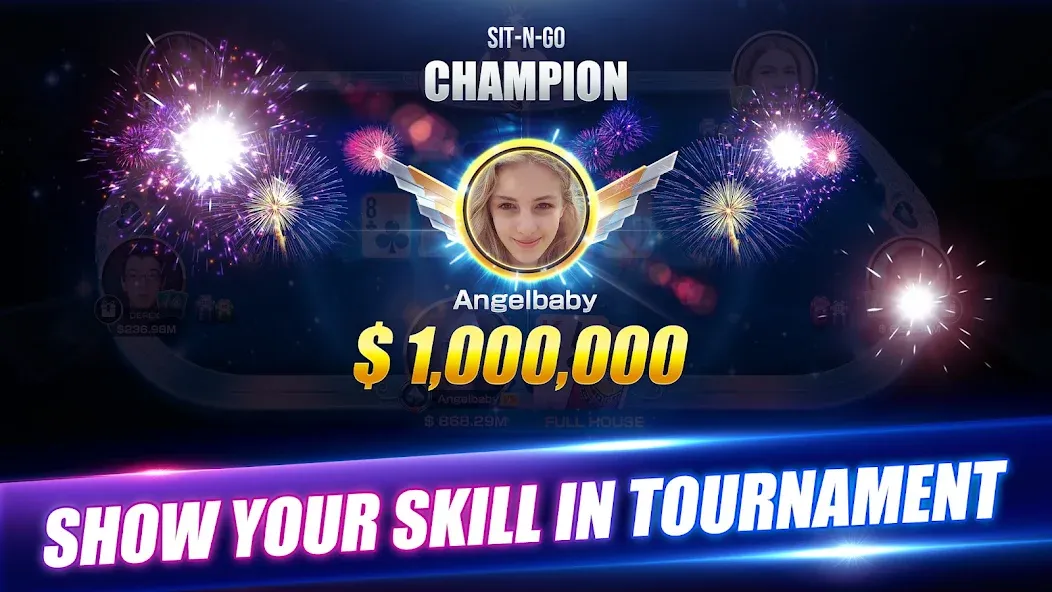 Winning Poker™ - Texas Holdem (Виннинг Покер) МОД/Взлом [Деньги, Монеты и Меню MOD] Screenshot 3