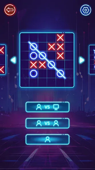 OX Game - XOXO · Tic Tac Toe МОД/Взлом [Бесконечные деньги, Монеты и Мега MOD] Screenshot 2