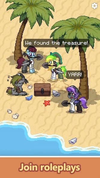 Pony Town - Social MMORPG (Пони Таун) МОД/Взлом [Меню, Бесконечные монеты и Открытые уровни] Screenshot 3