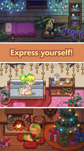 Pony Town - Social MMORPG (Пони Таун) МОД/Взлом [Меню, Бесконечные монеты и Открытые уровни] Screenshot 5