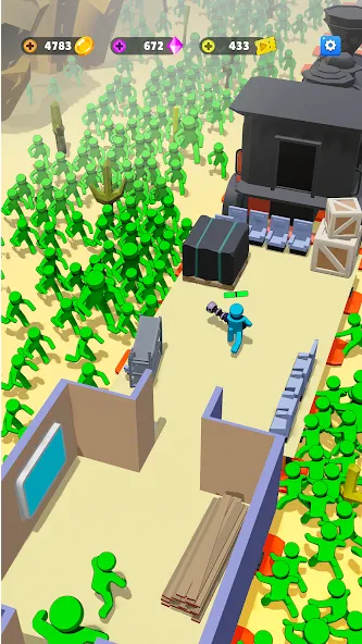Train Defense: Zombie Game (Трейн Дефенс) МОД/Взлом [Бесконечные деньги, Монеты и Мега MOD] Screenshot 2