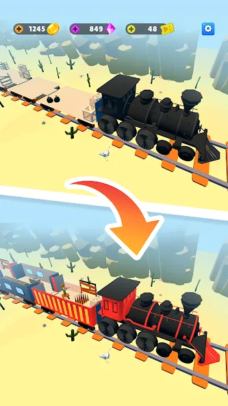 Train Defense: Zombie Game (Трейн Дефенс) МОД/Взлом [Бесконечные деньги, Монеты и Мега MOD] Screenshot 3
