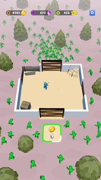 Train Defense: Zombie Game (Трейн Дефенс) МОД/Взлом [Бесконечные деньги, Монеты и Мега MOD] Screenshot 4