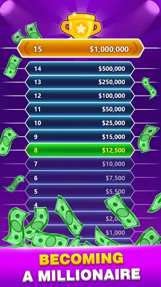 Trivia Master - Word Quiz Game (ТРИВИЯ Мастер) МОД/Взлом [Все открыто, Дополнительные деньги и Меню MOD] Screenshot 2