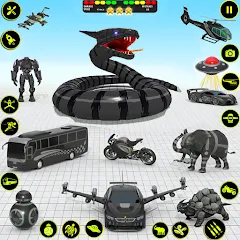 Скачать Взломанная Snake Car Robot Transformation на Андроид - Все машины разблокированы
