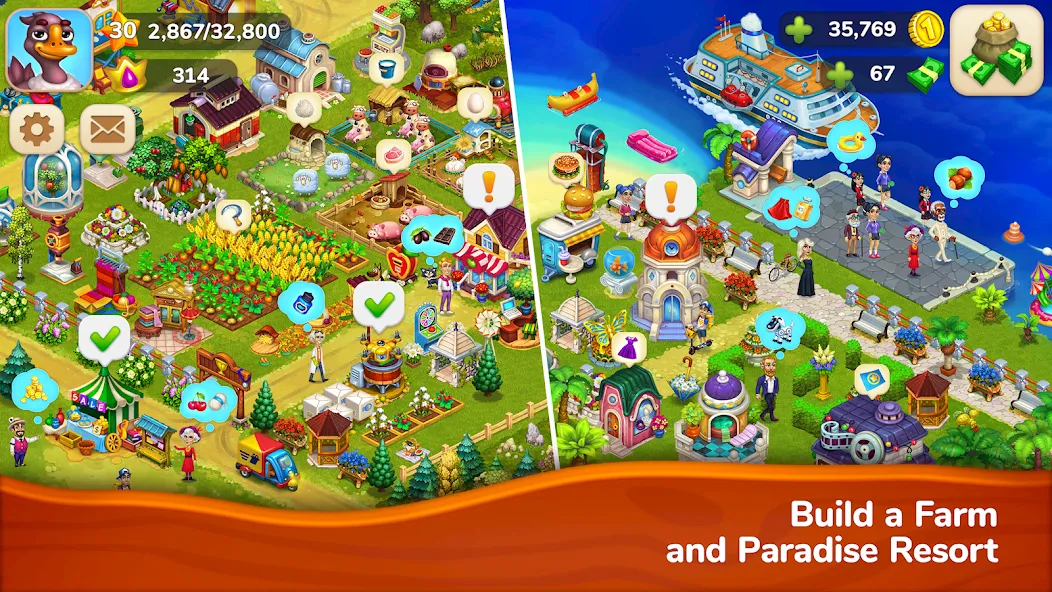 Farmington – Farm game (Фармингтон) МОД/Взлом [Много денег, Монет и Все открыто] Screenshot 2