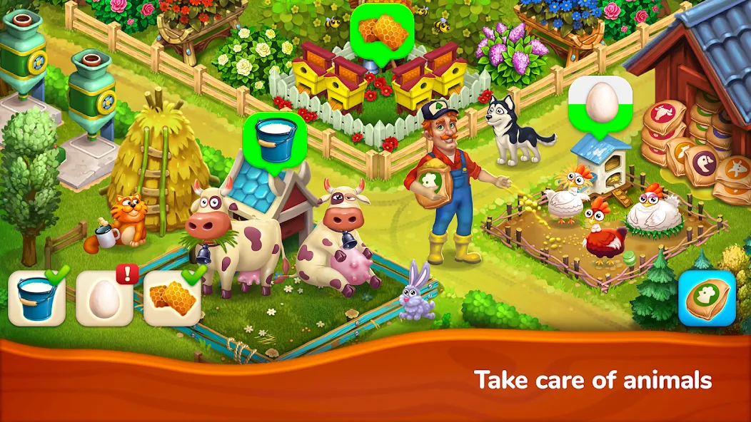 Farmington – Farm game (Фармингтон) МОД/Взлом [Много денег, Монет и Все открыто] Screenshot 5