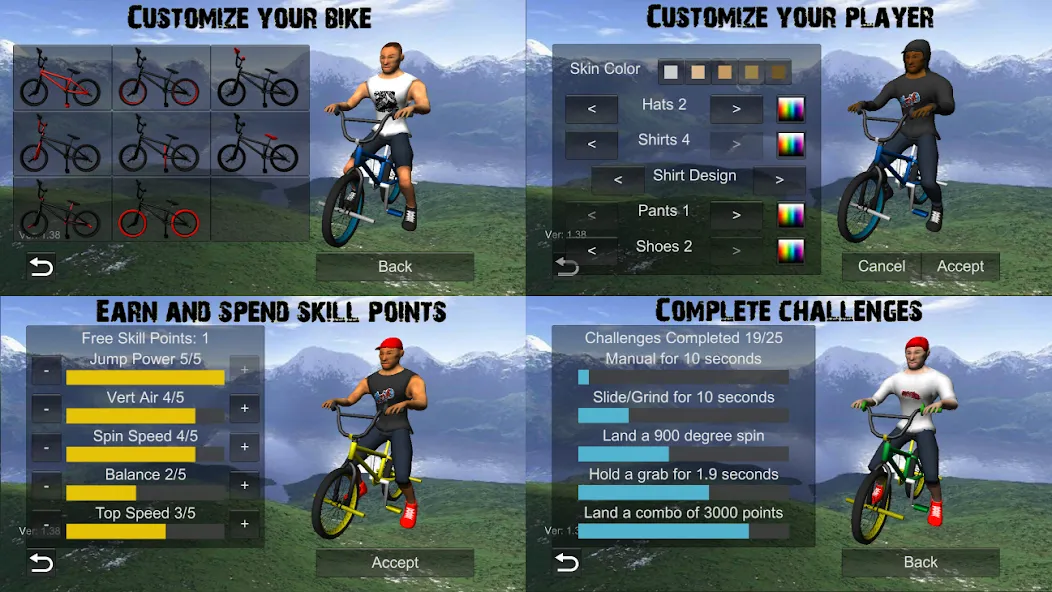BMX Freestyle Extreme 3D (Фристайл Экстрим 3D) МОД/Взлом [Деньги, Монеты и Меню MOD] Screenshot 5