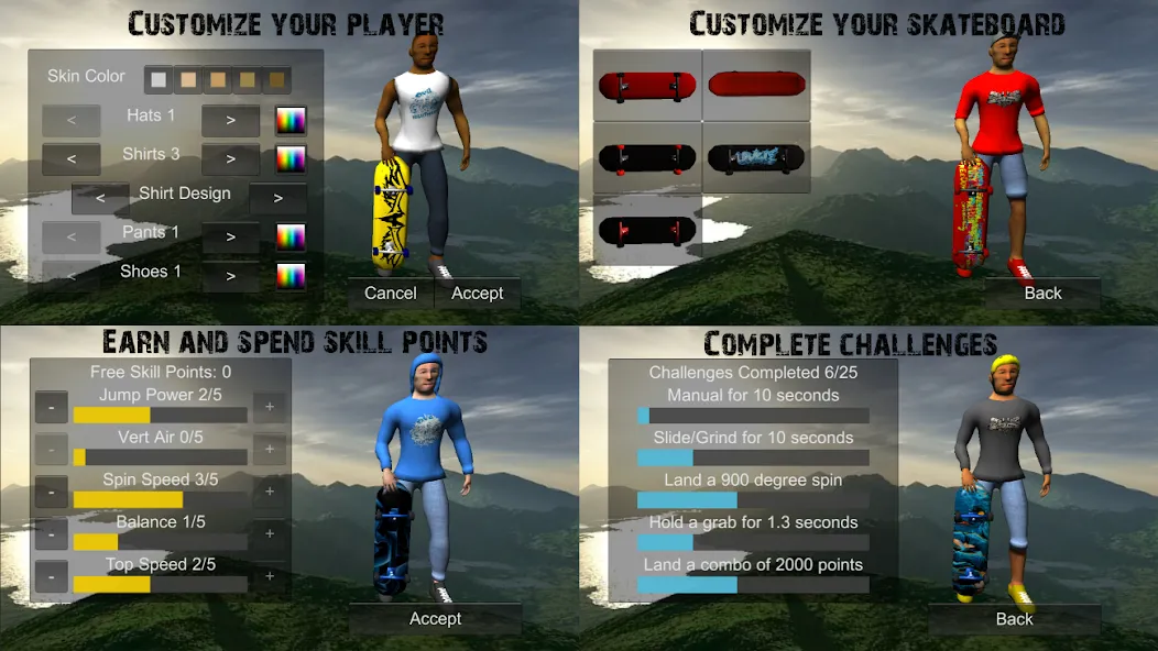 Skating Freestyle Extreme 3D (Скейтбординг Фристайл Экстрим 3D) МОД/Взлом [Бесконечные деньги, Монеты и Мега MOD] Screenshot 5