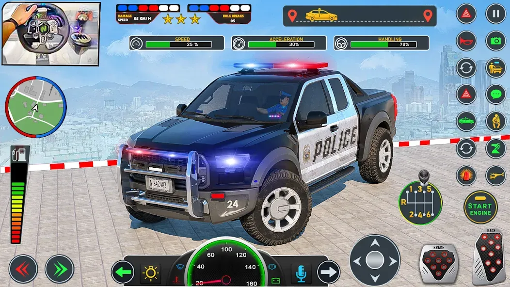 Police Car Driving: Car Games (ЮС Полис Кар Транспорт Трак) МОД/Взлом [Все открыто, Дополнительные деньги и Меню MOD] Screenshot 3