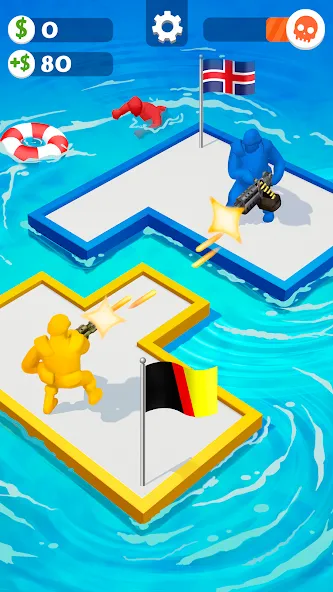 War of Rafts: Crazy Sea Battle (Война плотов) МОД/Взлом [Все открыто, Дополнительные деньги и Меню MOD] Screenshot 3