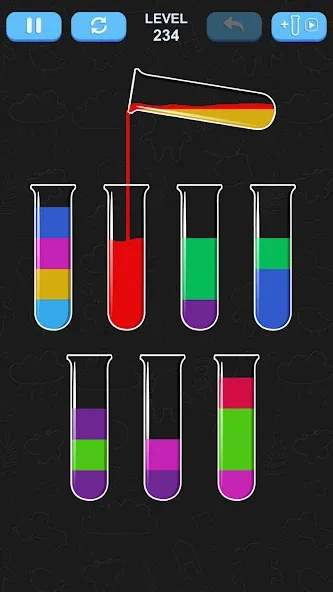 Water Sort Puzzle (Уотер Сорт Пазл) МОД/Взлом [Меню, Бесконечные монеты и Открытые уровни] Screenshot 1