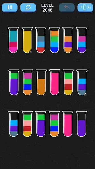 Water Sort Puzzle (Уотер Сорт Пазл) МОД/Взлом [Меню, Бесконечные монеты и Открытые уровни] Screenshot 4