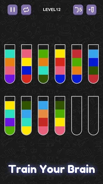 Water Sort Puzzle - Sort Color МОД/Взлом [Все открыто, Дополнительные деньги и Меню MOD] Screenshot 4