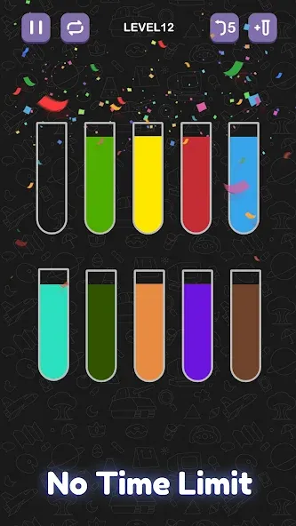 Water Sort Puzzle - Sort Color МОД/Взлом [Все открыто, Дополнительные деньги и Меню MOD] Screenshot 5