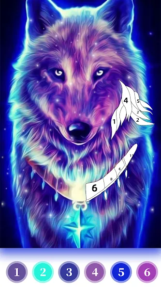 Wolf Coloring Book Color Game (Вульф Колоринг Бук Колор Гейм) МОД/Взлом [Деньги, Монеты и Меню MOD] Screenshot 1