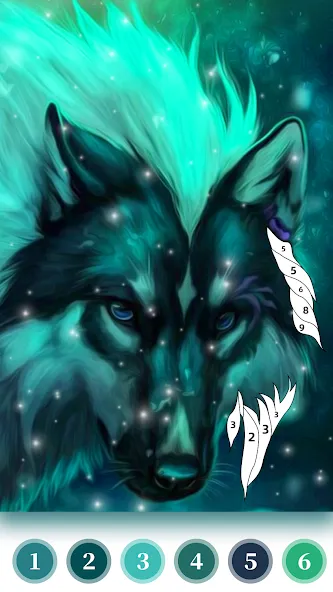 Wolf Coloring Book Color Game (Вульф Колоринг Бук Колор Гейм) МОД/Взлом [Деньги, Монеты и Меню MOD] Screenshot 3